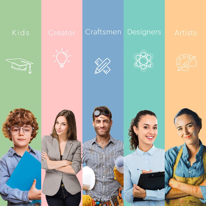 psler ورق كربون لتتبع ورق نقل الجرافيت - PSLER 10 أوراق حمراء، 10 أوراق زرقاء، 10 قطع سوداء لتتبع أنماط الرسم على المشاريع الخشبية، فنان قماش A4 مقاس 8.5 × 11 بوصة - Image 5